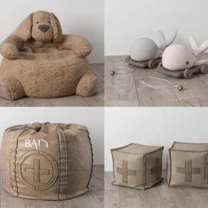 现代儿童沙发凳3D模型下载